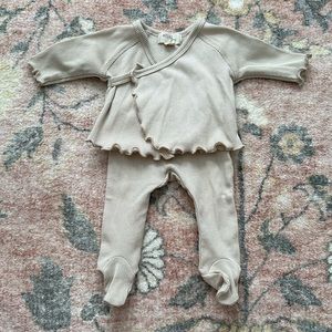 Atlas Grey Kimono Ribbed Set